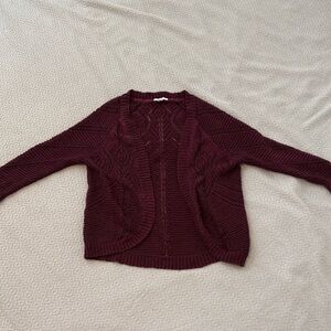 Garage Deep Burgundy Cardigan